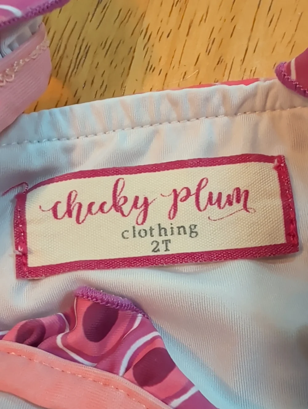 cheeky plum Girls Pink Floral & Geometric Two-Piece Swim Set
